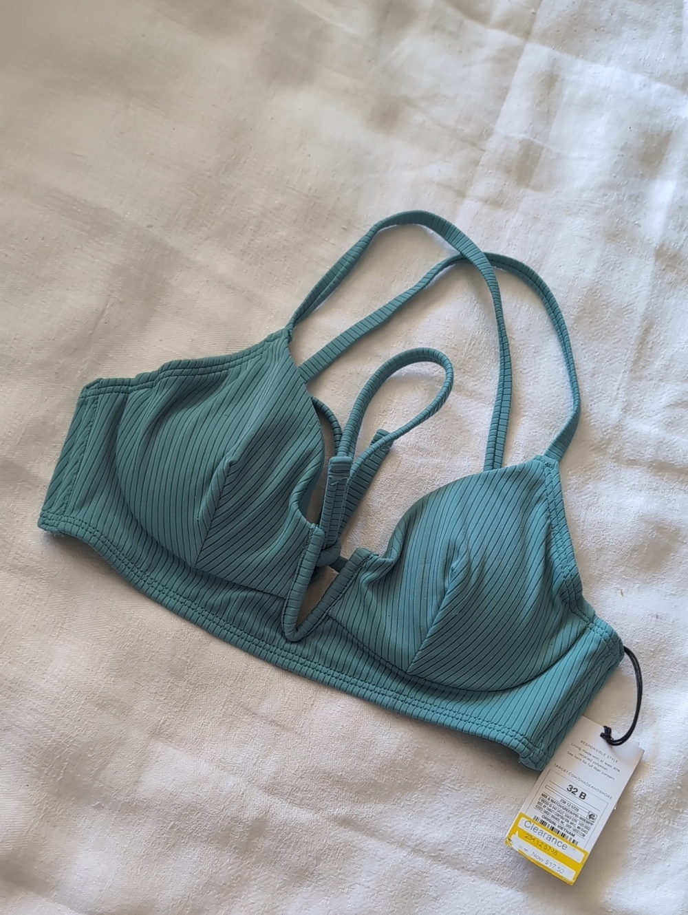 Seafoam Green Strappy Underwire Bralette - Women Intimates